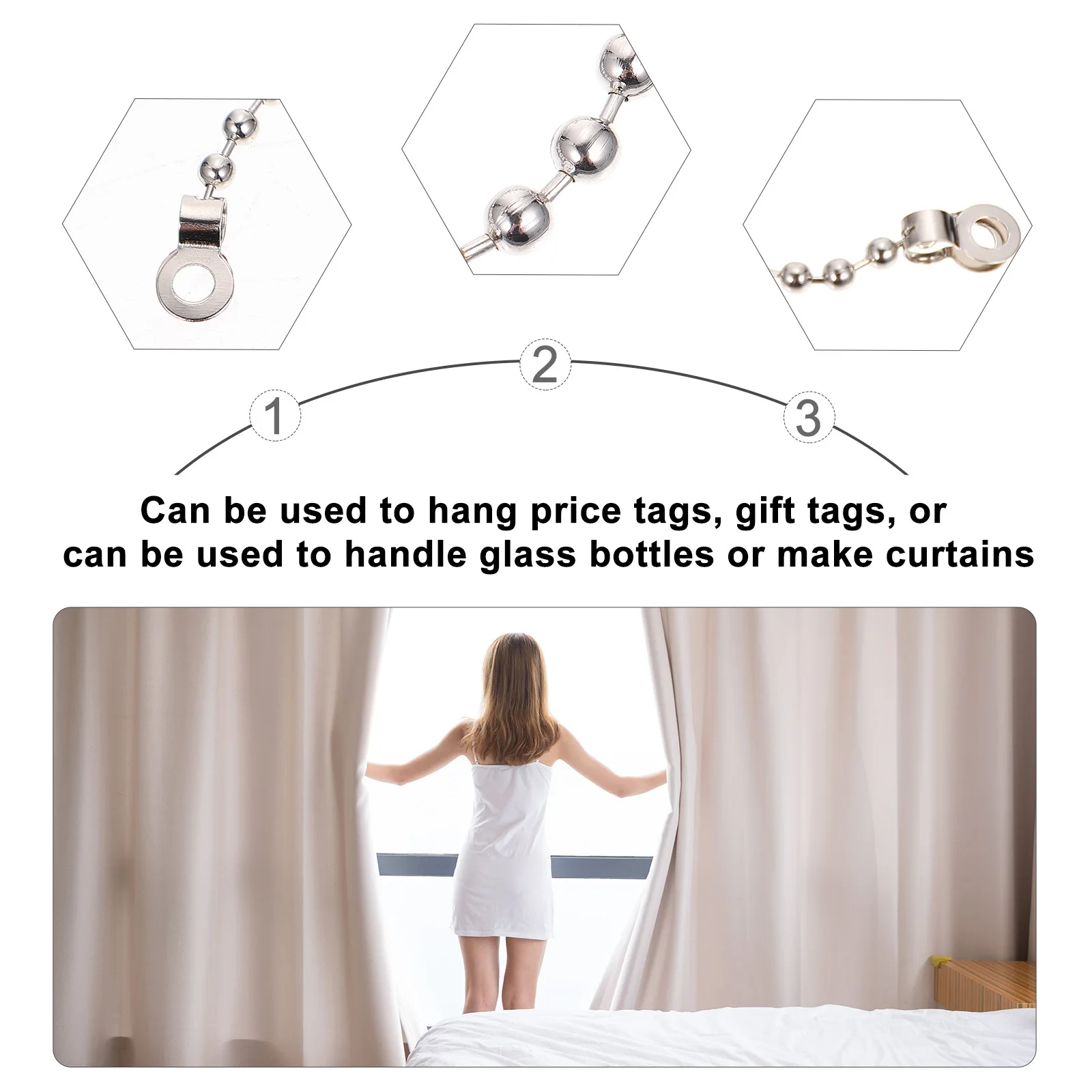 

20 шт., пряжки-цепочки из бисера, металлические соединители для ценников, подарочные галстуки, подвесные бирки, занавески, ювелирные изделия, принадлежности для рукоделия, застежка-бирка