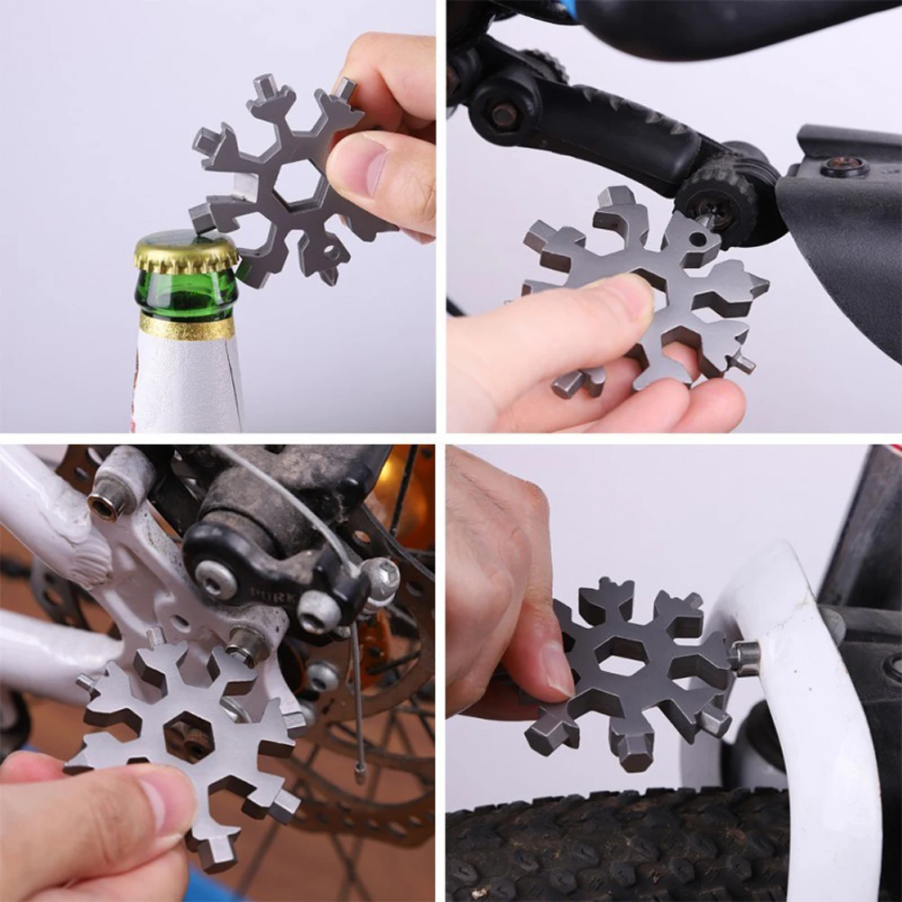 18 in 1 Octagonal shape snowflake-shaped multi-function screwdriver Nut wrench tool parts with gift box