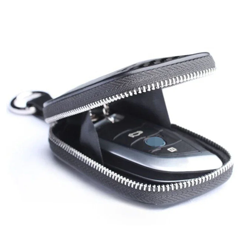 High quality carbon fiber car key bag Multi function card package