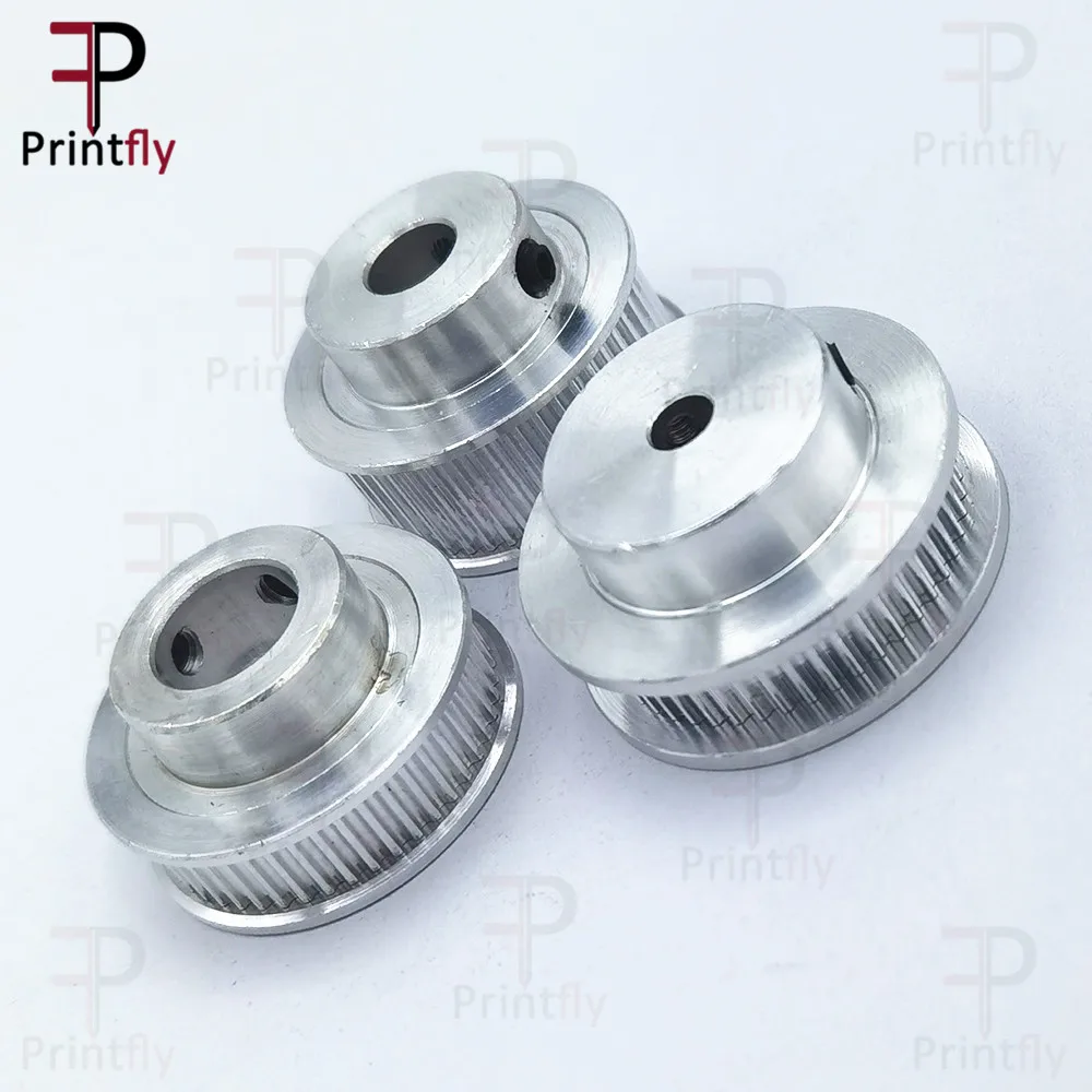 Printfly 2GT 48 teeth 2GT Timing Pulley Bore 5/6/6.35/8/10/12/14mm for GT2 Open Synchronous belt width 6mm/10mm 3D Printer