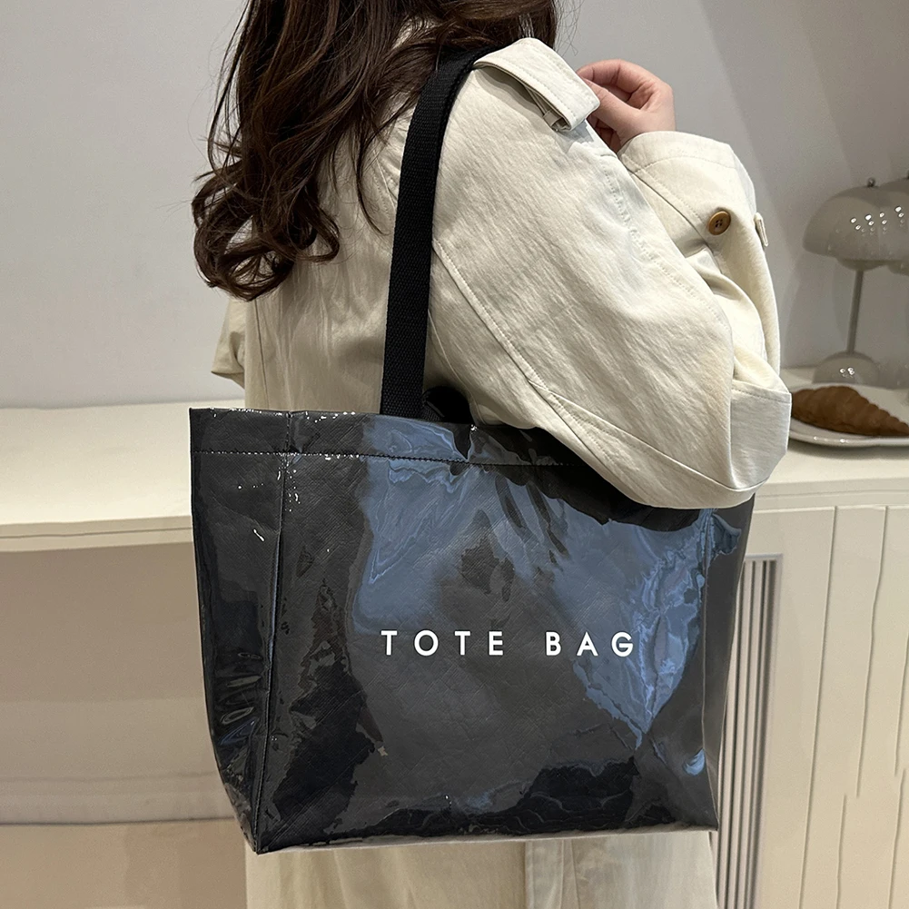 Women's Tote Bag Fashionable Top Handle Shoulder Bag Kraft Paper Commuter Satchel Bag Vintage Simple Trendy Shopper Handbags