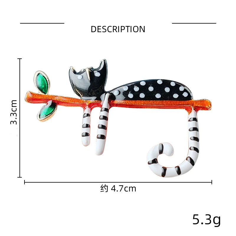 Cute Enamel Cat Brooches for Women Unisex Animal Combo Pins Office Party Casual Accessories Gifts