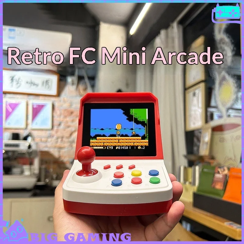 

Ретро-игровая консоль FC Mini с джойстиком, классическая ностальгическая онлайн-игровая приставка с 3,2-дюймовым LCD-экраном, возможность подключения к телевизору, в комплекте с контроллером.