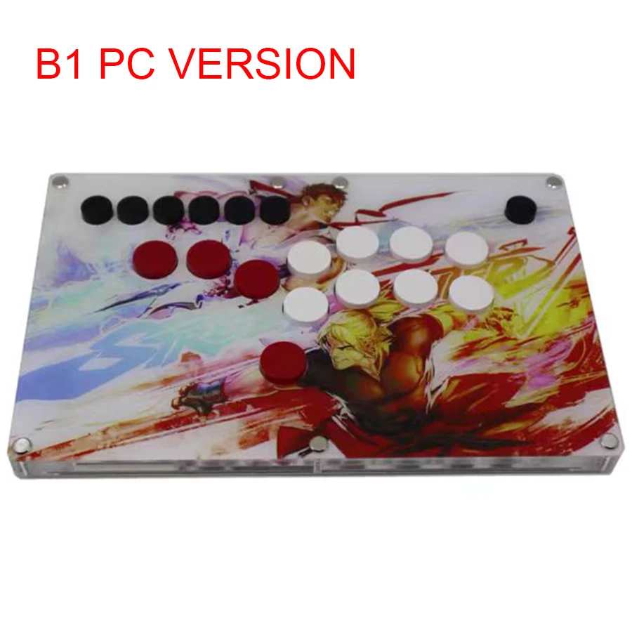 ملصق قابل للتخصيص DIY جميع الأزرار Hitbox نمط ممر لعبة وحدة التحكم القتال عصا التحكم القتال عصا تحكم للكمبيوتر/PS4/PS5