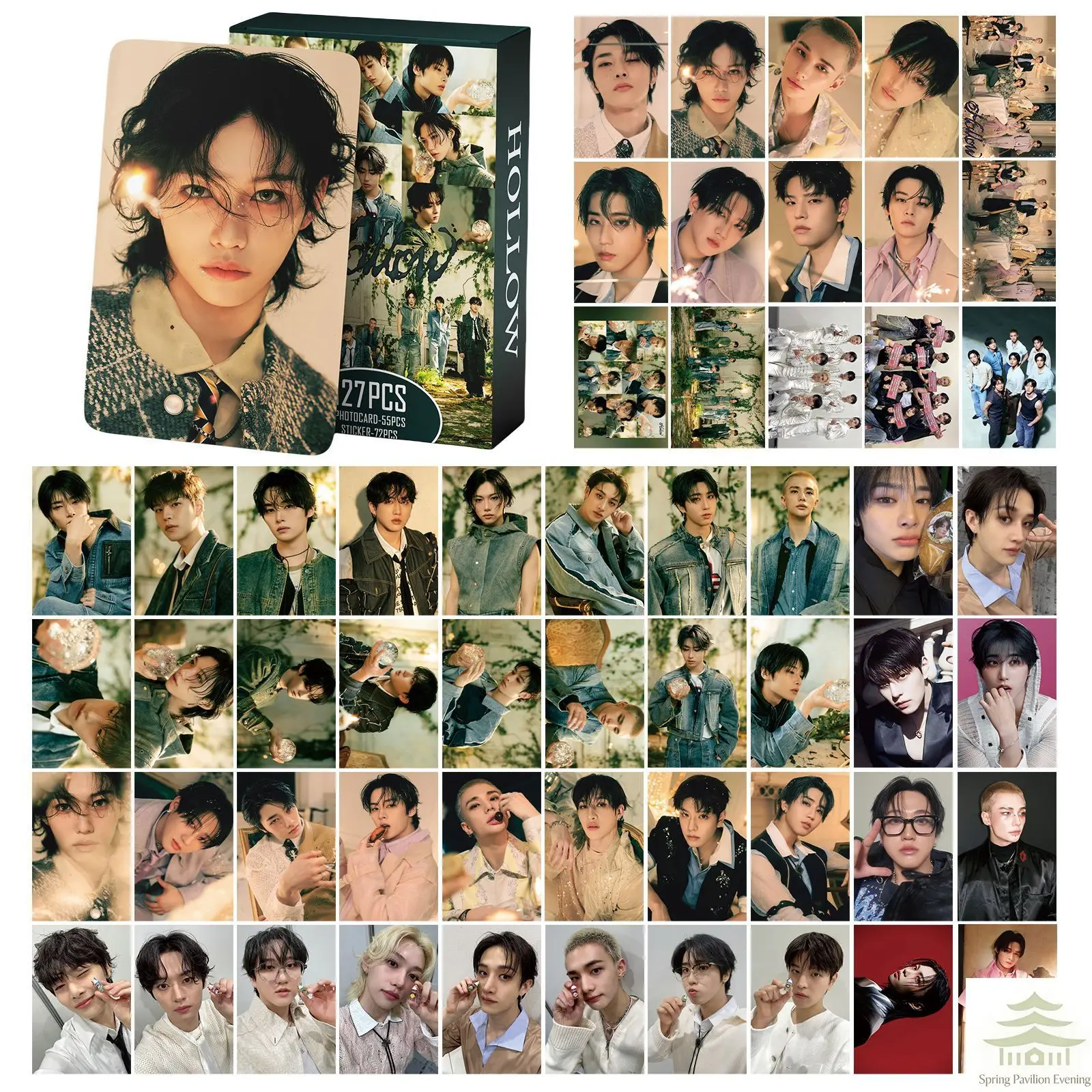

New 127PCS Kpop SKZ Boy Stickers Photocard HOLLOW New Album Korean Star Lomo Cards Photo Print Card Set Fans Collection Postcard