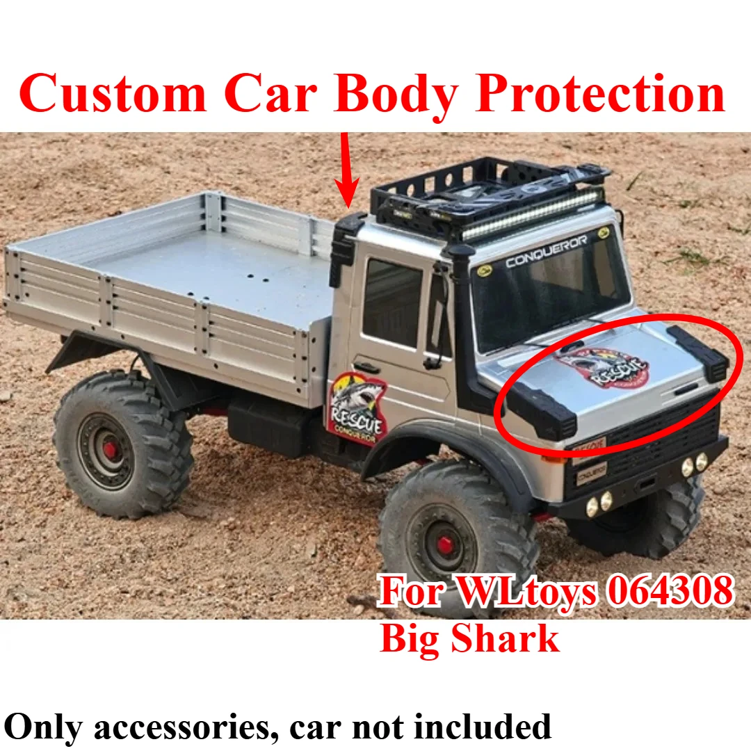 1/6 RC Crawler Custom Body Armor Shell Guard For WLtoys 064308 Big Shark Off‑Road Appearance Upgrade Hobby Accessories