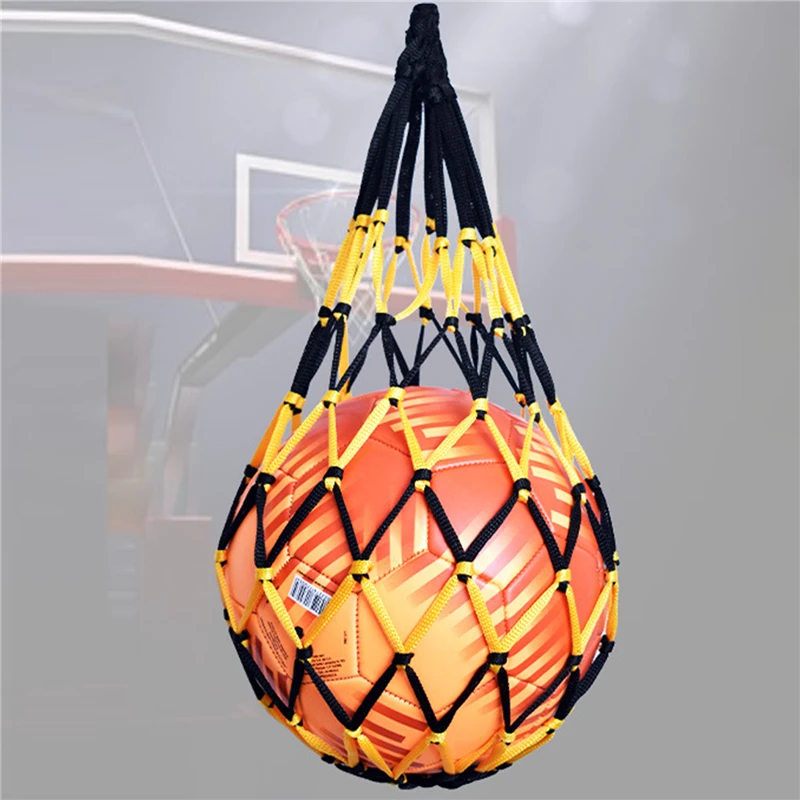 1PC Football Net Bag Nylon Bold Storage Bag Single Ball Carry Portable Equipment Outdoor Sports Soccer Basketball Volleyball Bag