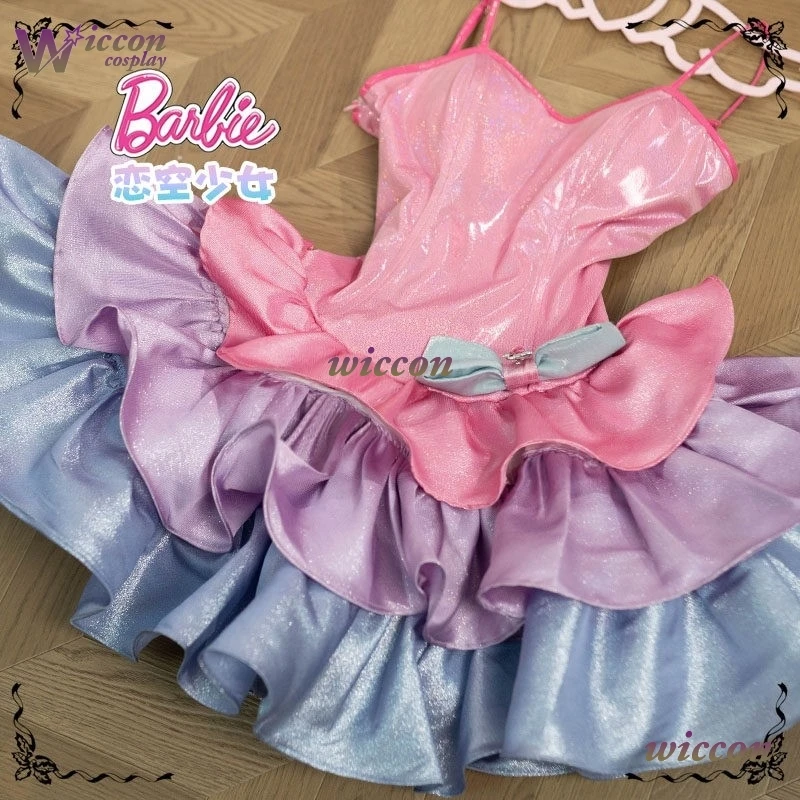 Fashion Outfit Sparkly Pink Aline Dress With Handbag Babi Dreamhouse Adventures Barbe Roberts And Heels Costume Girls Party Wear - view 5