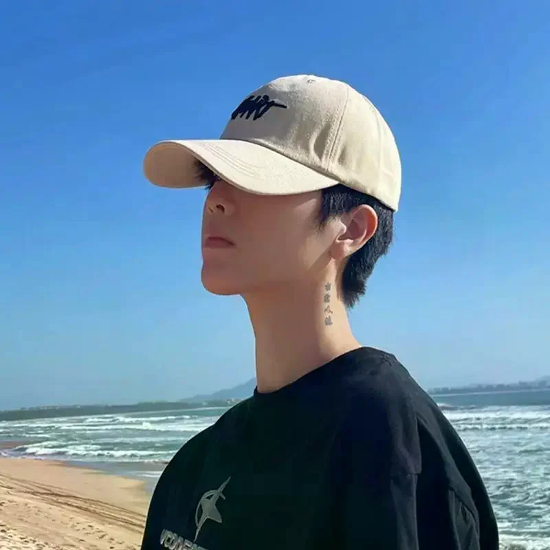 Unisex Outdoor Adjustable Baseball Cap Embroidered Letter Casual Sun Hat for Summer Sports Activities
