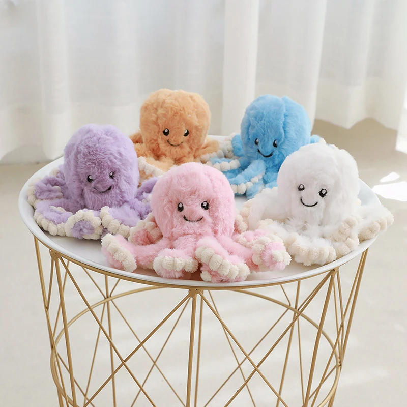 Simulatie Octopus Pop Kleur Knuffel Oceaan Onderzeeër Schepsel Inktvis Huisdier Geluid Speelgoed Decoratieve Ornamenten Kleine Geschenken Huisdier Speelgoed