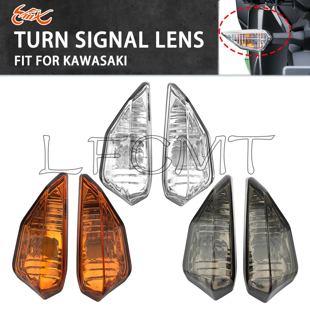 

1 Pair Motorcycle Turn Signal Light Lens Indicator Lamp Housing Fit for KAWASAKI VERSYS-X 300 NINJA 125 Z250 Z300 Z400 Z650 Z900