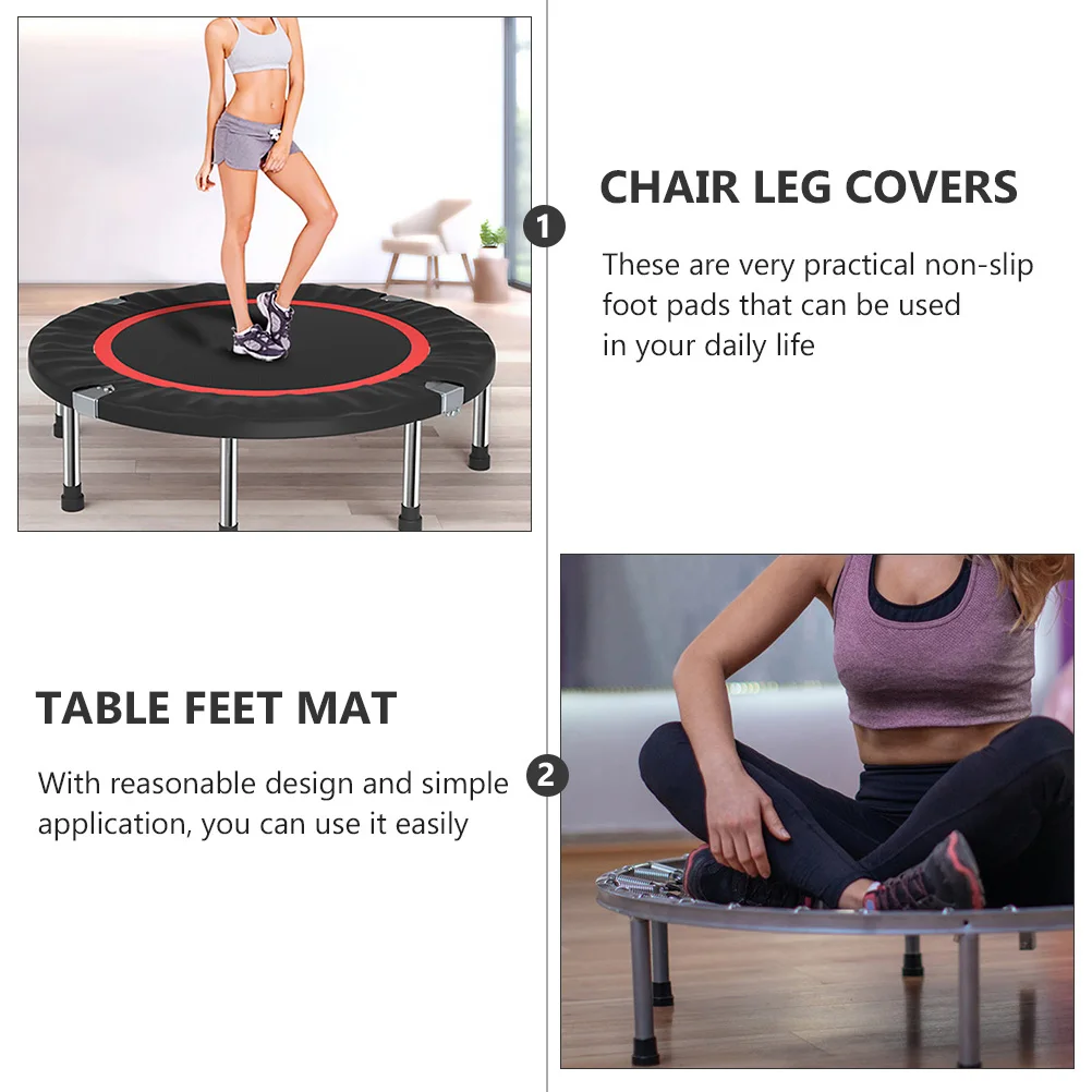 

8pcs Latex Trampoline Leg Caps Anti-Skid Replacement Parts Durable Outdoor Furniture Protection Covers For Chairs Tables