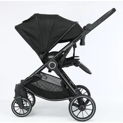 Bidirectional Baby Stroller High View Folding Shock Absorption Four Wheels Cart Sit or Lie Down Lightweight Baby Stroller