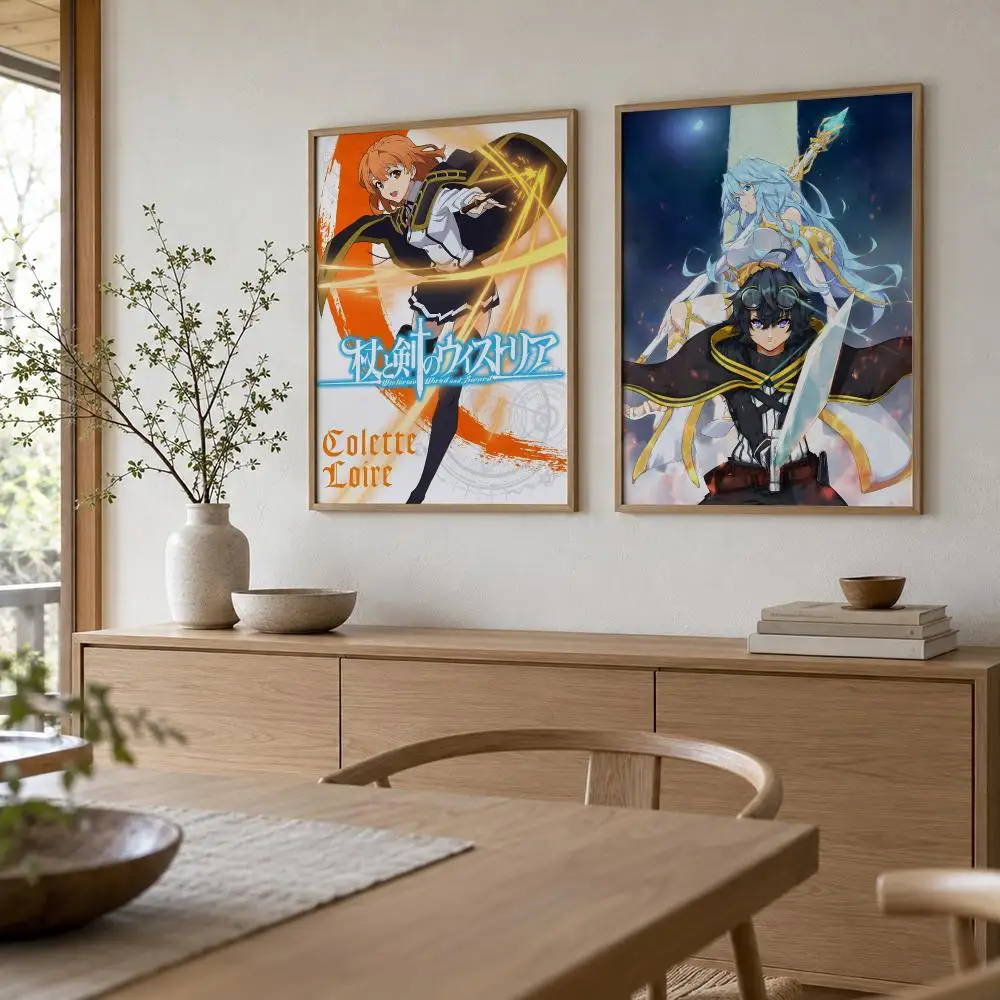 anime Wistoria Wand and Sword Poster HD Waterproof Self-Adhesive Poster Unframed Wall Art Print for Home Room Decor Gift