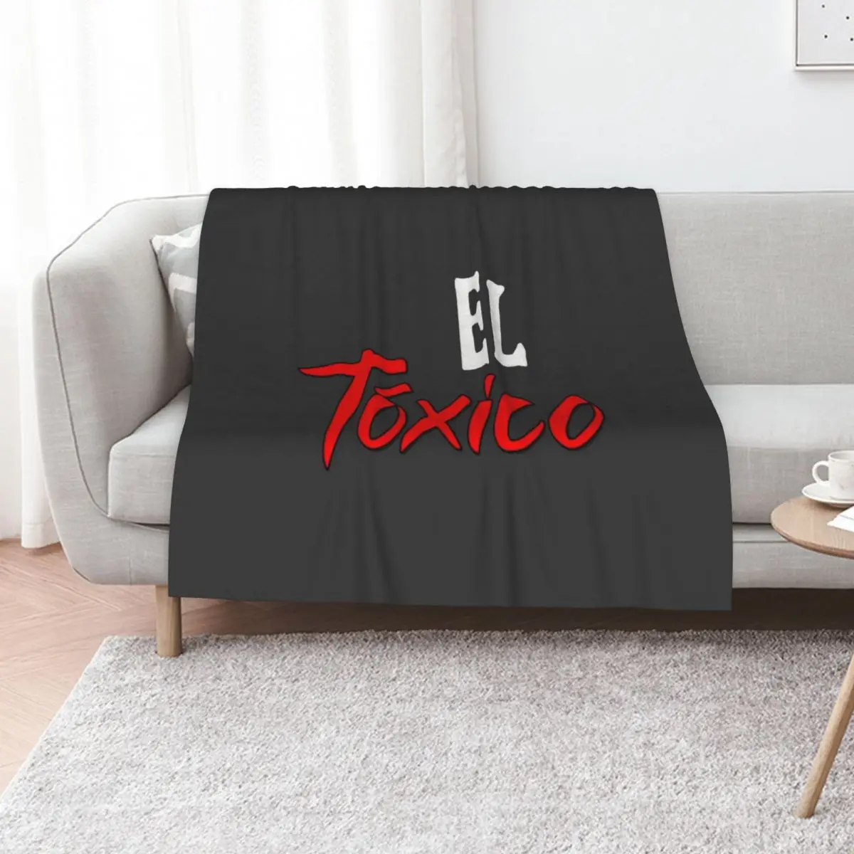 El Toxico White Red Typography Spanish Saying Throw Blanket heavy to sleep Luxury Thicken Stuffeds Summer Blankets