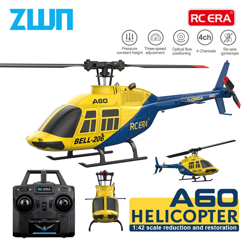 【セール中】A60 RCヘリコプター 2.4G 6軸ジャイロスコープ 4CH 高度維持 オプティカルフロー ブラシレスモーター搭載 ラジコンヘリコプター おもちゃ 子供 大人向け