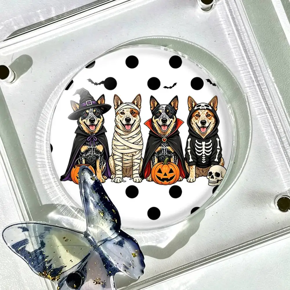 Halloween Spooky Pets Collection Laser Badge Applicable For Backpack Clothes Hats Decor Creative Accessories