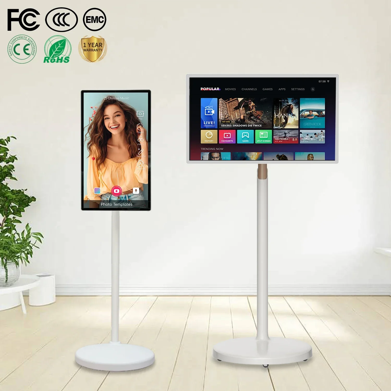 

Standbyme Standby Me 21.5 Inch Touch Screen Portable Tv Rechargeable Lcd Smart Tv Stand By Me Lcd s
