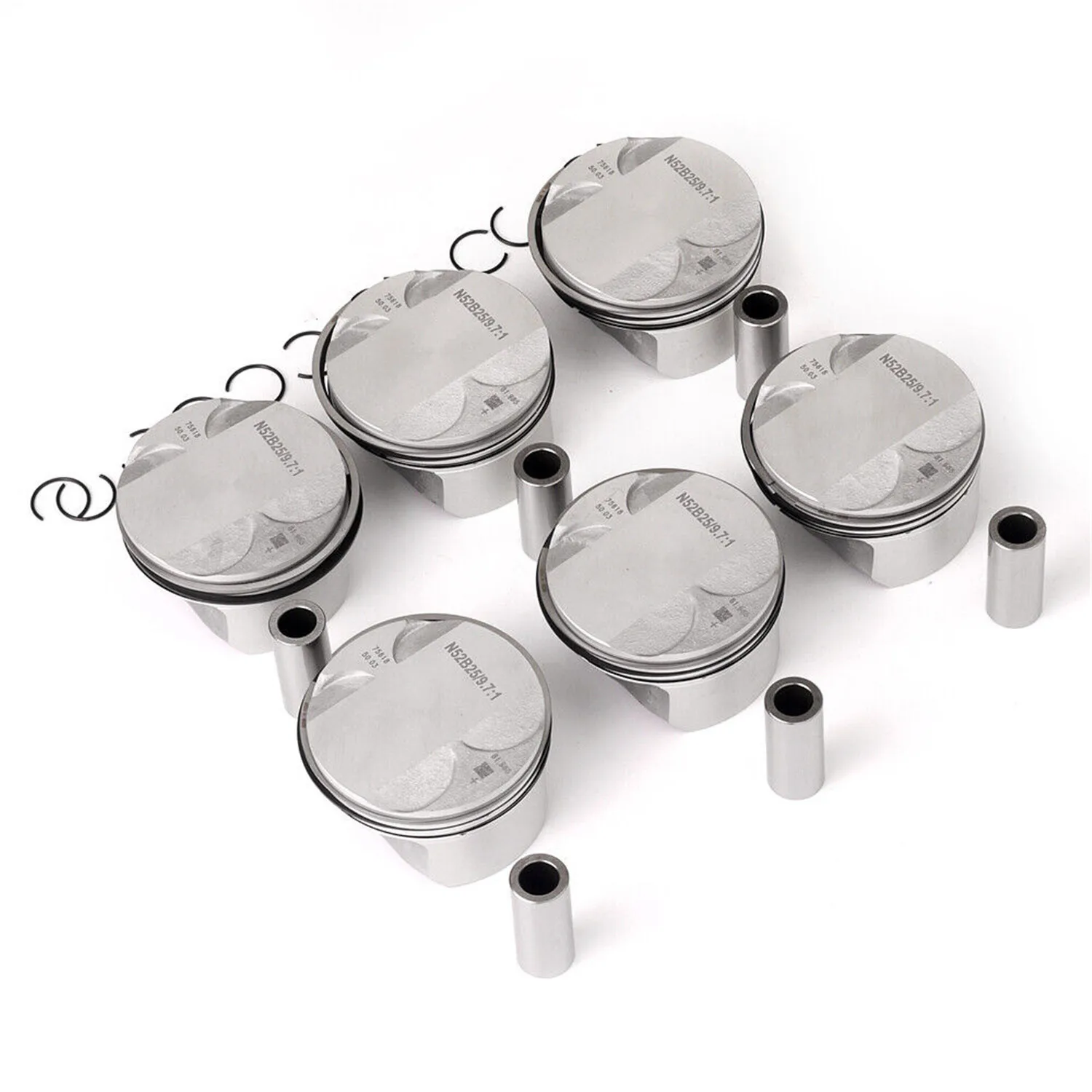 ​ Kit di ricostruzione revisione motore 9.7:1 con set fasce elastiche bullone testa cuscinetto per BMW 2005-2012 323i 523i E60 E90 E92 E83 E85 N52 2.5L