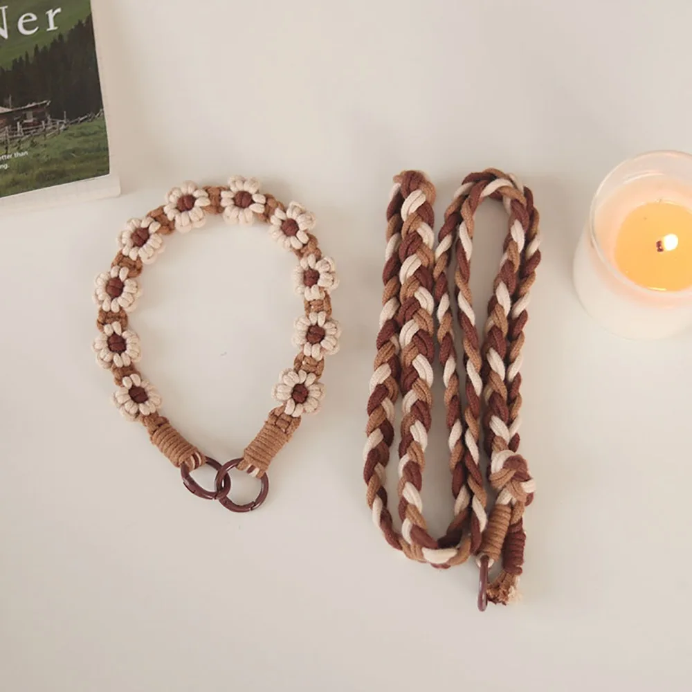 

Crossbody 2 in 1 Long Boho Phone Case Rope Cellphone Strap Lanyard Phone Wristband Daisy Flower Work Card Rope