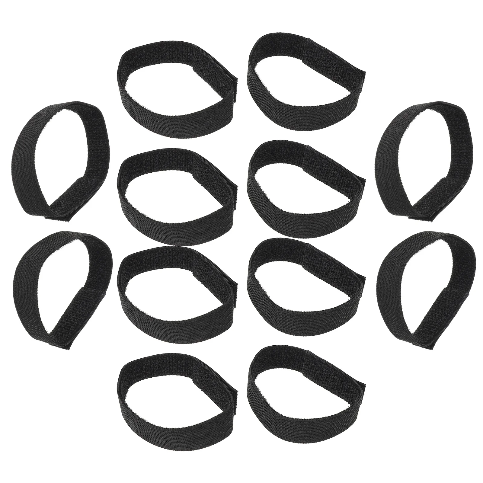 

12Pcs Elastic Military Boot Blousers Adjustable Black Strap for Hiking Cycling Gardening Pants Leg Tightener Elastic Boot Bands
