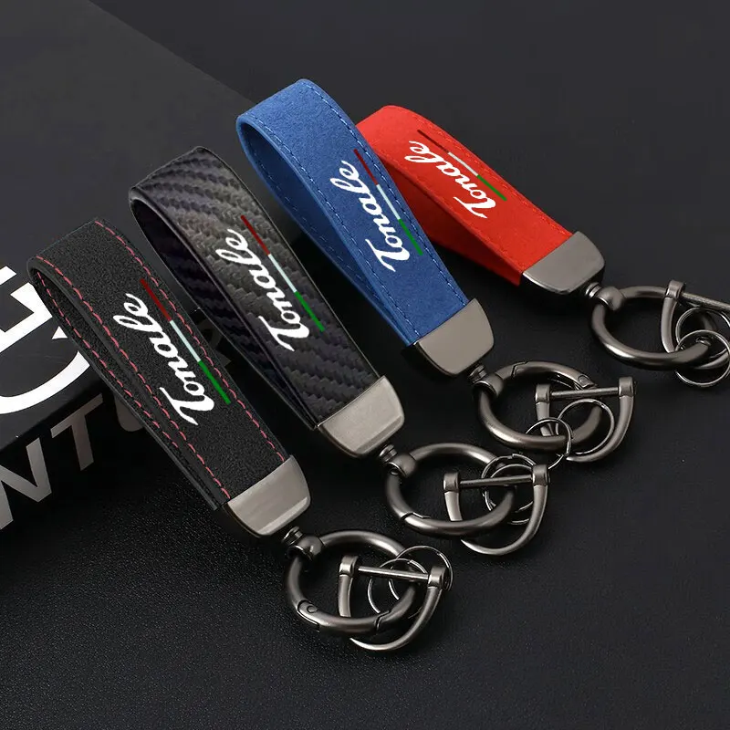 

Fashion Keychain Genuine Suede Keyring Car Keychain Key Holder Keys Organizer Charm Keychain For Alfa Romeo Tonale Accessorie