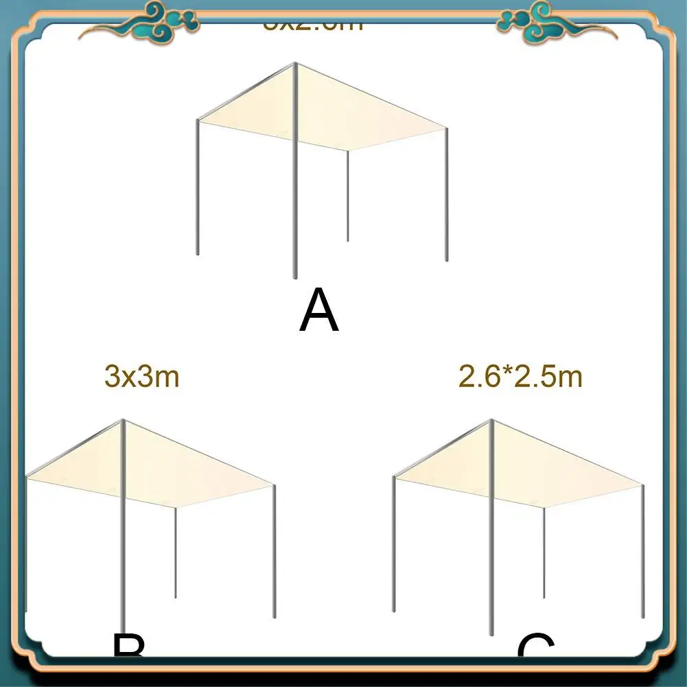 Latest Canopy Top Cover 300D Canvas Waterproof Awning Gazebo Cover Tent Roof Outdoor Garden Wind Shade For Backyard