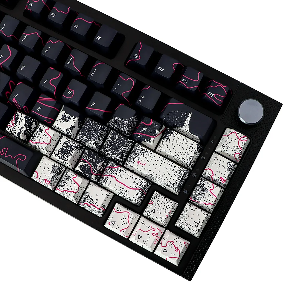 Juego de teclas de Graffiti, teclas pbt de perfil Cherry mx para switch Logitech G610 K70 GMMK gk61 96 gmk, teclas iso