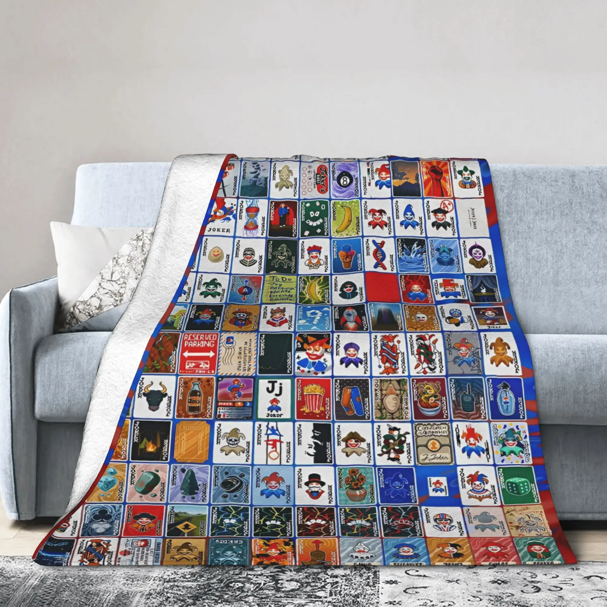 Balatro Game Card Joker Blanket  Super Soft Funny Plush Throw Blanket For Outdoor Airplane Travel Flannel Bedspread Bed Cover