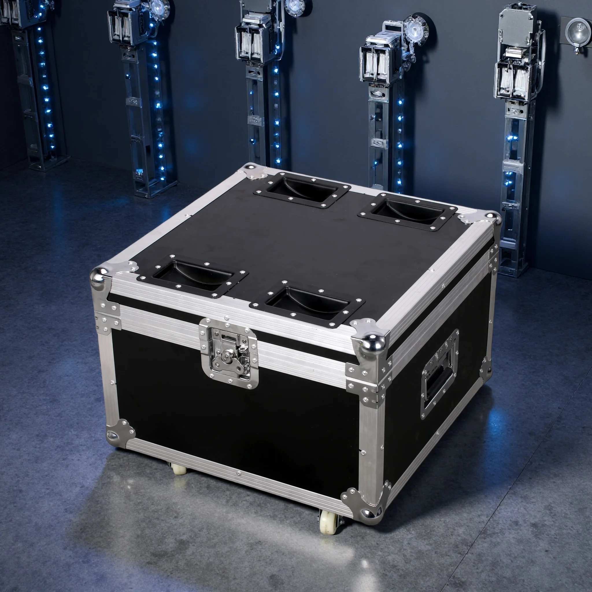de flightcase gebruik voor 7X40W Rgbw 4in1