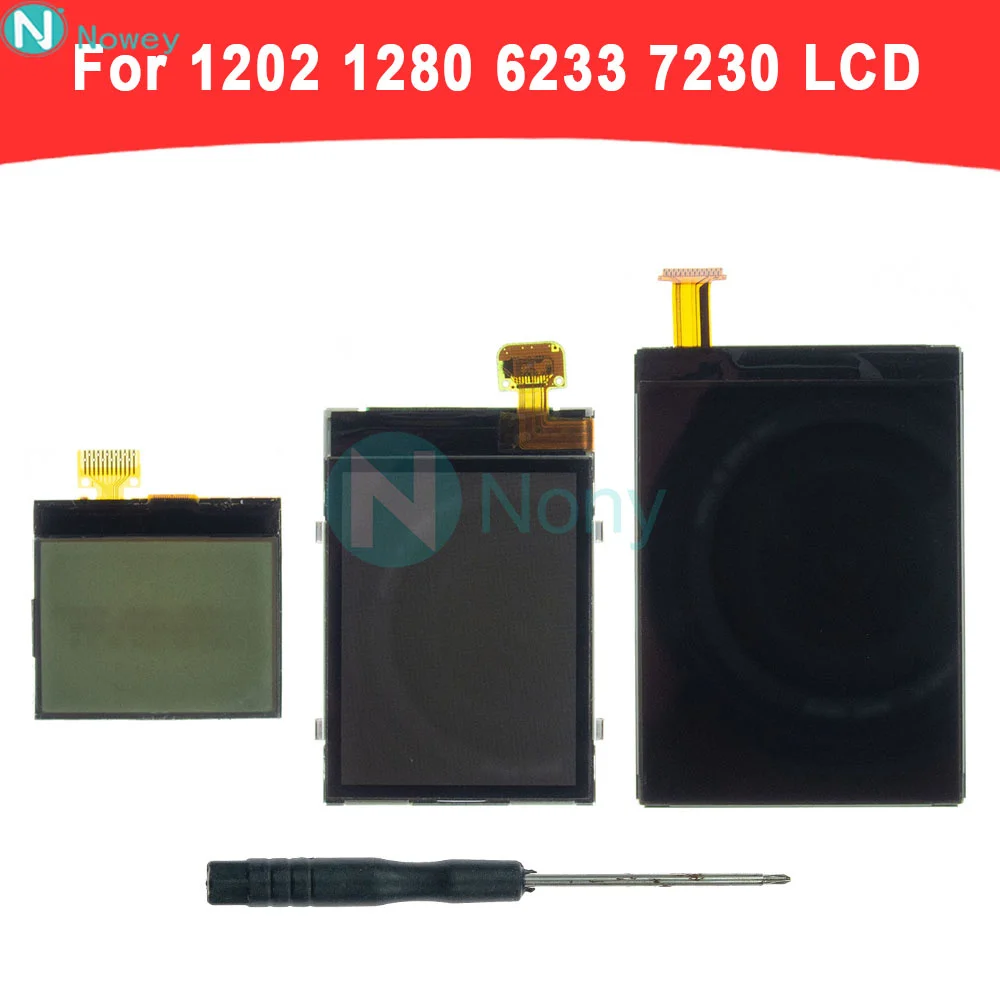 Nowey 1280 6233 7230 LCD Display For Nokia 1202 5300 6234 7370 7373 E50 3208 3208c LCD Screen Repair Part