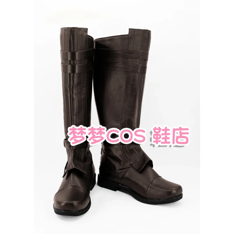 Anakin Skywalker Cosplay PU Boots High Heel Shoes Halloween Cosplay Prop For Adult Men JS903