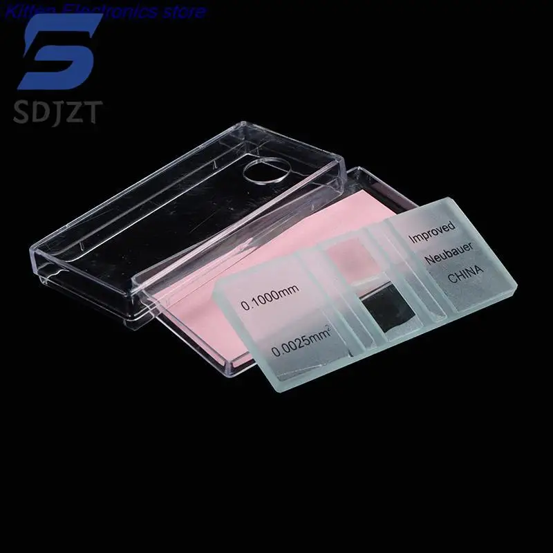 Blood Cell Count Plate Glass Microscope Slide With Grid Counting Chambers For Hemocytometer Yeast Counting Biology Tool 74x33mm