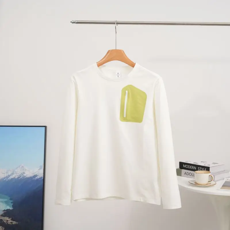 2026 Herbst Bergsportmode, Angler-Baumwoll-Feeling, Schnelltrocknendes Langarm-T-Shirt, Basisschicht für Laufen und Fitness – Detail 6
