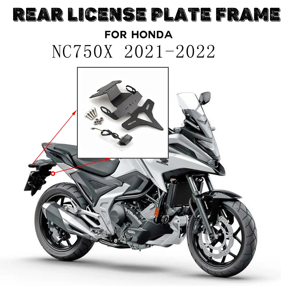 MTKRACING For HONDA NC750X NC750S NC 750S NC 750X 2021-2022 License Plate Holder Rear Tail Frame Fender Eliminator Bracket Kit