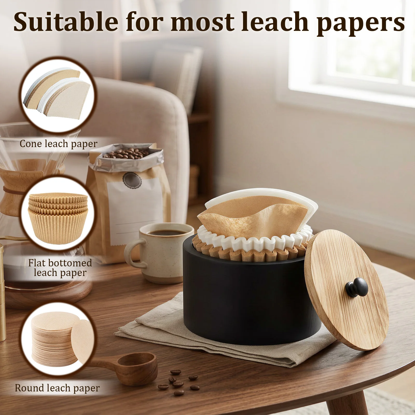 Coffee Filter Holder Wooden Co - Food Storage No Plastic ulasan dan harga