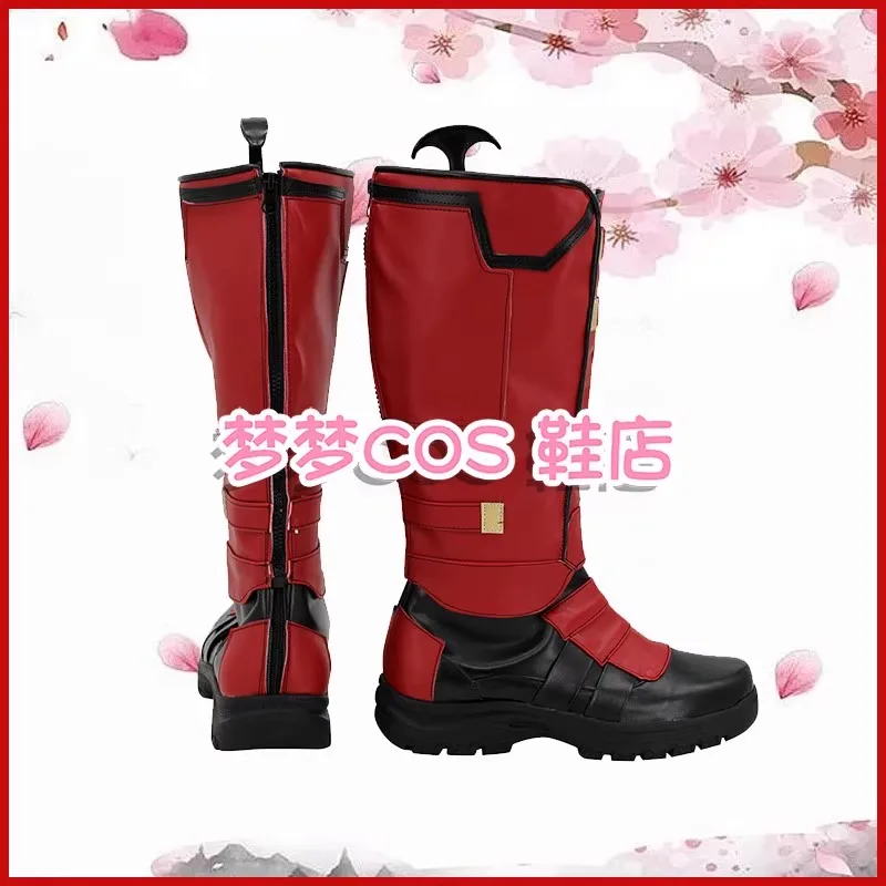 

Красные и черные ботинки для косплея Дэдпула 3, ручной работы, из искусственной кожи, с возможностью индивидуального заказа