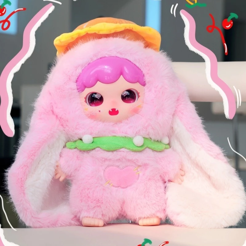 Oryginalna figurka Baby Three Joymiya Little Sweet Tooth z serii Dessert, blind box, urocza duża lalka, towarzysz do spania do sypialni, prezent dla ucznia.