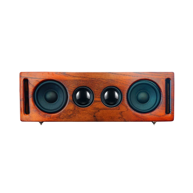 

stereo wooden wireless speaker HIFI 3D dual speakers with hands-free