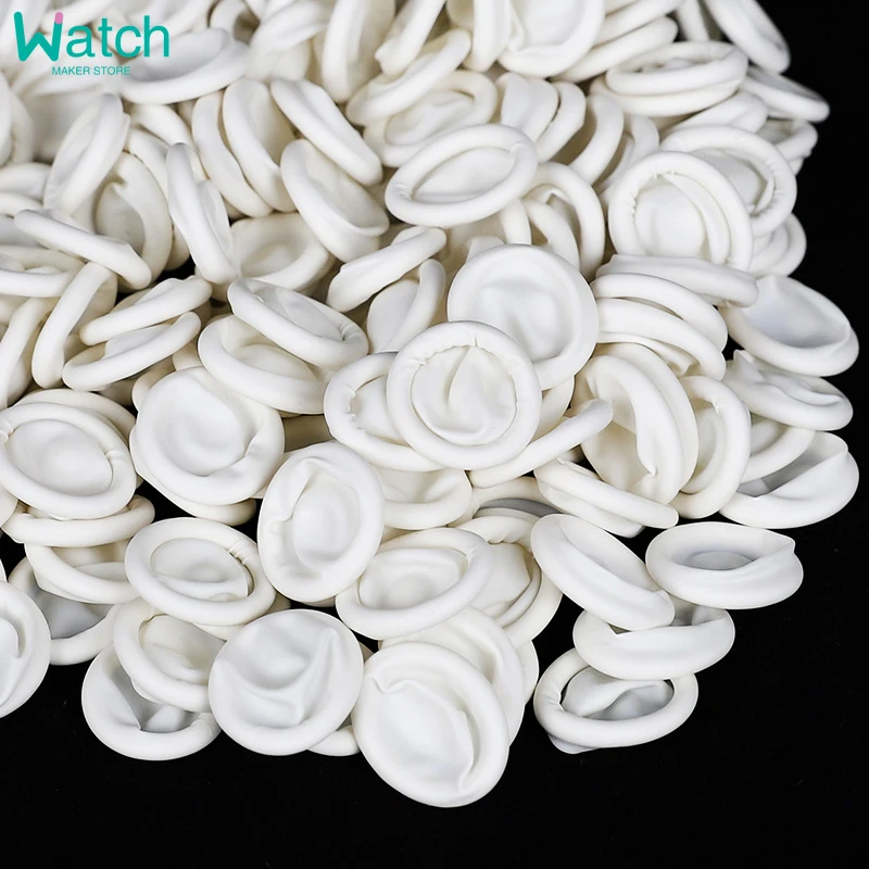 100pcs Disposable Latex Rubber Finger Cots Sets Fingertips Protector Gloves For Phone Watch Repair Tool