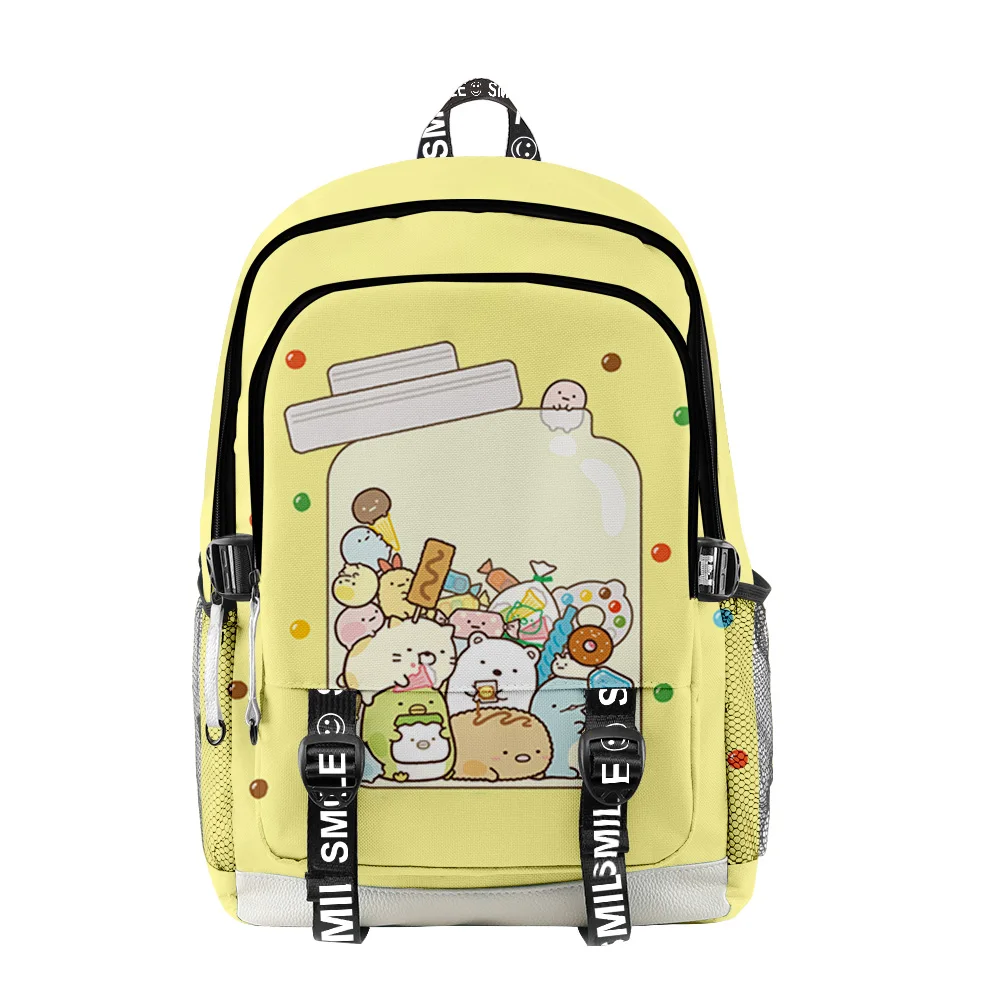 Harajuku Novelty Sumikkogurashi Student School Bags Unisex 3D Print Oxford Waterproof Notebook multifunction Travel Backpacks