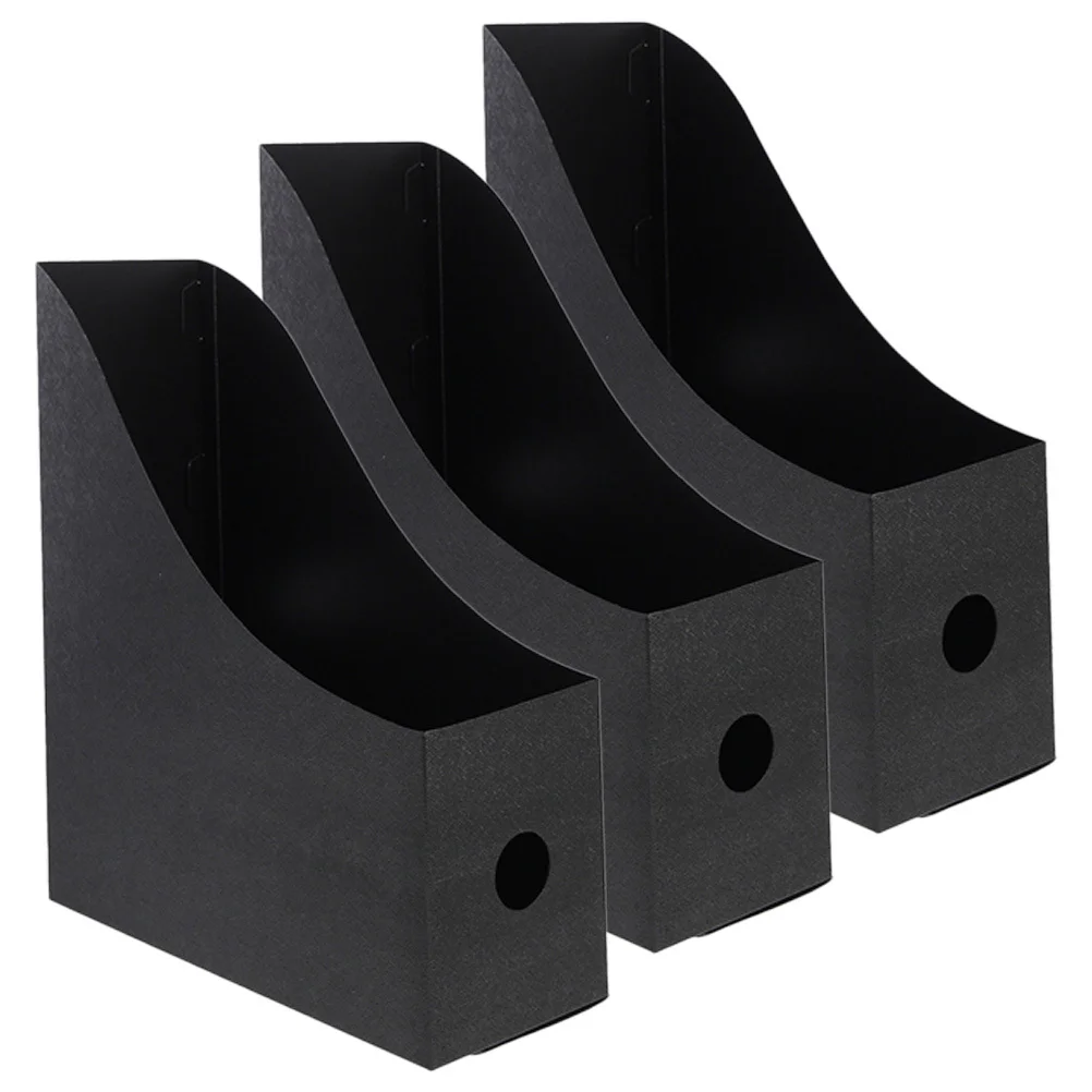 

3Pcs Desktop File Organizer PP Material Simple Design Book Magazine Document Storage for Office Magazine Holder