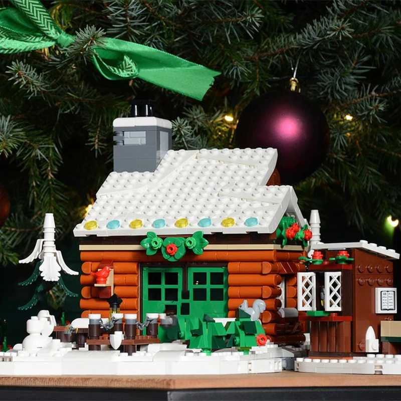 

1368PCS MOC Creative Model Ice Skate Cabin Build Alpine Lodge Building Blocks DIY Assembly Building Blocks Display Gift Home Set