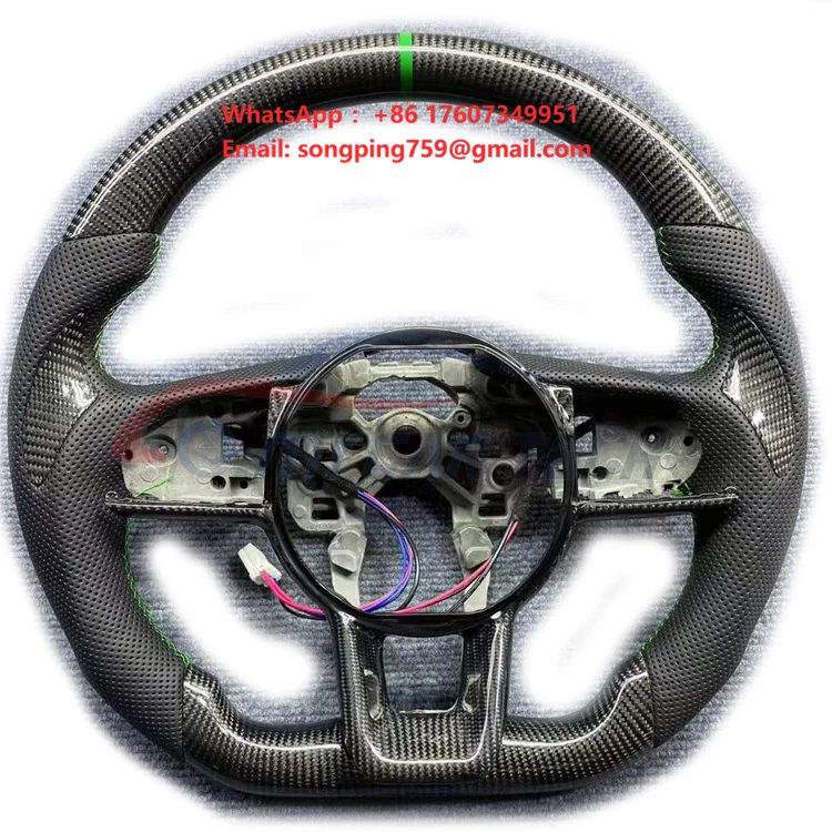 For ZEEKR 001 Carbon Fiber Steering Wheel LED RPM Handlebars