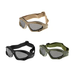 Goggles Eyewear Metal Mesh 0-type Anti-shock Protective Glasses  Fan Equipment For Outdoor CS Game