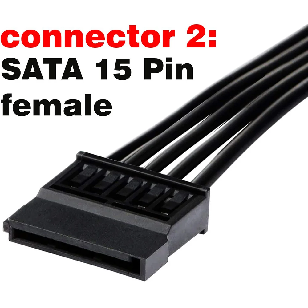 1Pcs SATA Power Extension Cable,15 Pin SATA Male to Female Extender Power Cable Adapter for Hard Drive Disk HDD,SSD,30CM