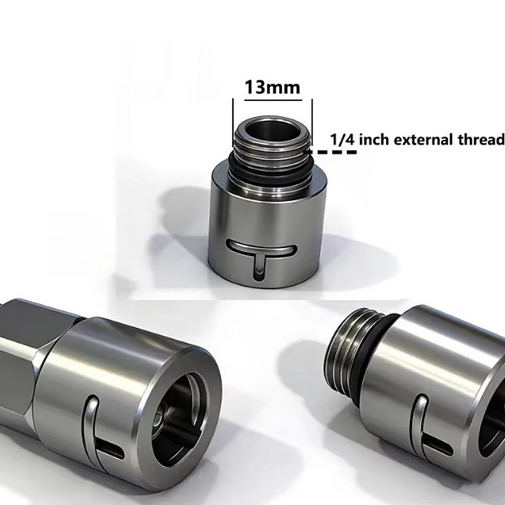 1/4inch Pressure Washer Adapter External Thread Connect Cleaning Nozzle Tips for Karcher K Series/Lavor/Bosch Hose