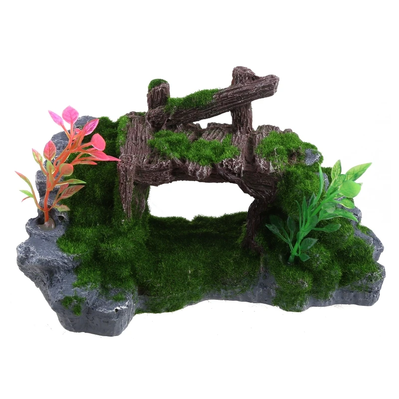 Aquarium Decor Bridge Fish for Tank Betta Shelter with for Aquatic Pe