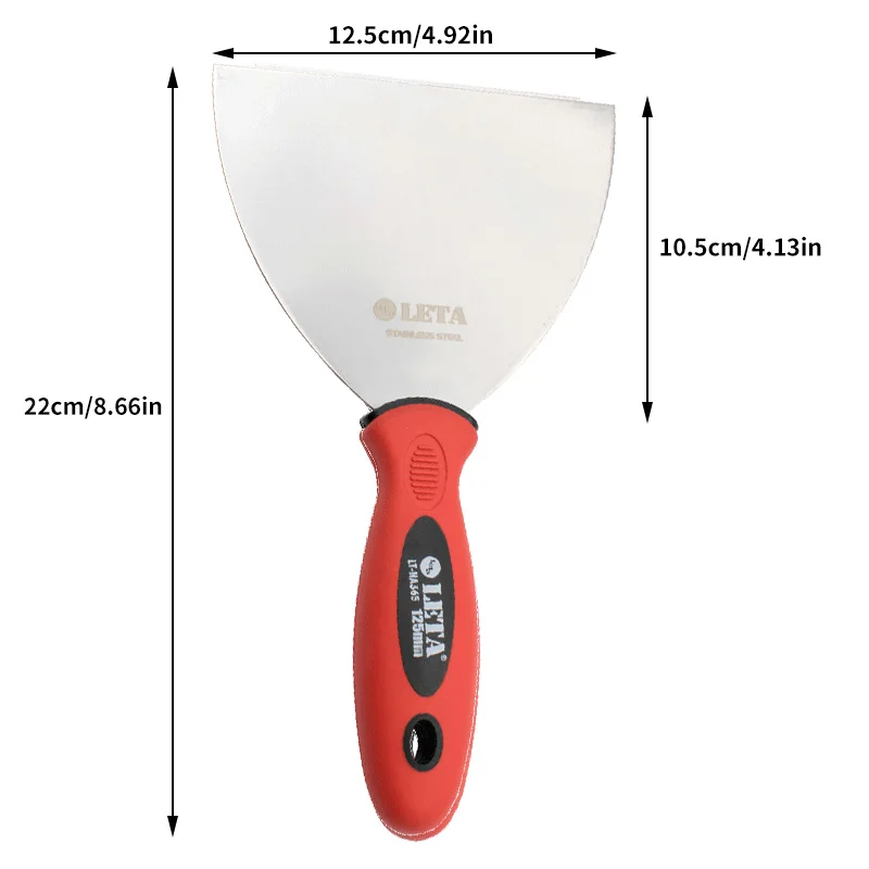 Leta 5-inch plastic handle putty knife, shovel, cleaning knife