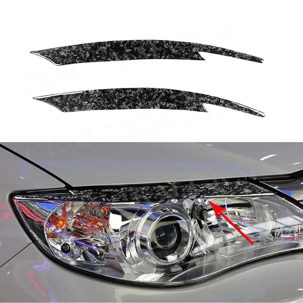 

Forged Carbon Fiber Front Bumper Eyebrow Decoration for Subaru WRX 10th 2008 2009 2010 2011 Headlight Covers Stickers